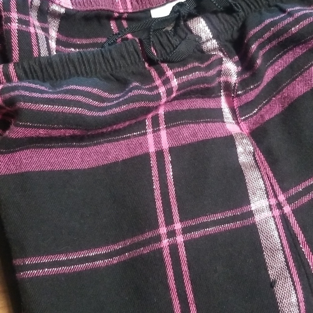 Victoria's Secret Pajamas Black Pink Purple Metallic Size Medium - Picture 4 of 6